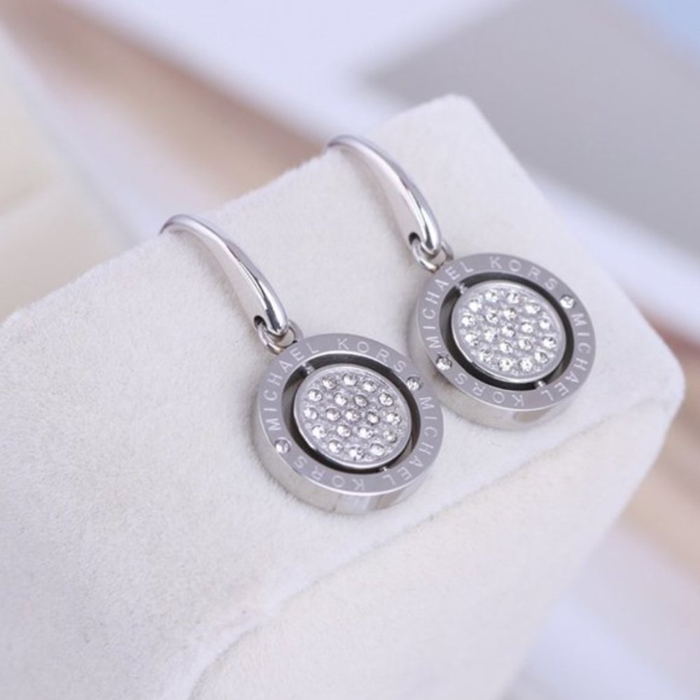 Michael Kors Round Letter Earrings